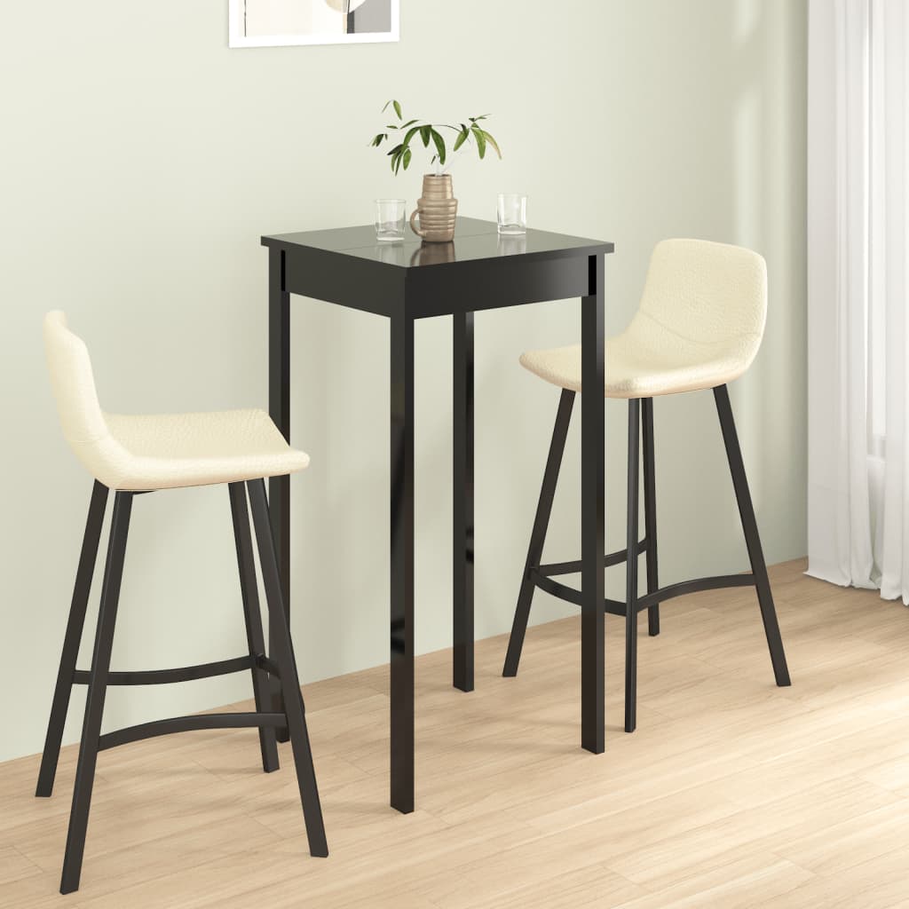 Bartafel 55x55x107 cm MDF zwart is nu te koop bij PeponiXL, paradijselijk wonen!