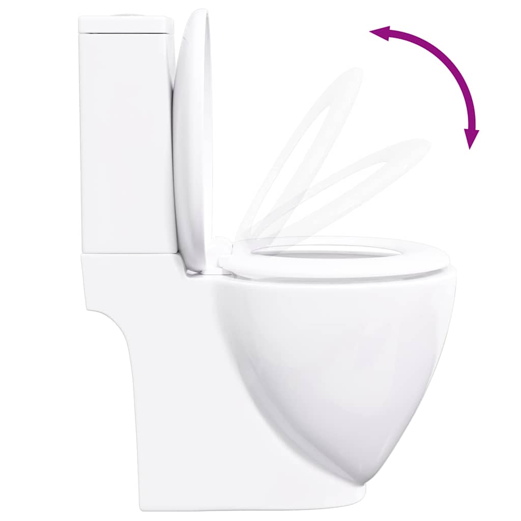 Toilet met afvoer achter keramiek wit is nu te koop bij PeponiXL, paradijselijk wonen!