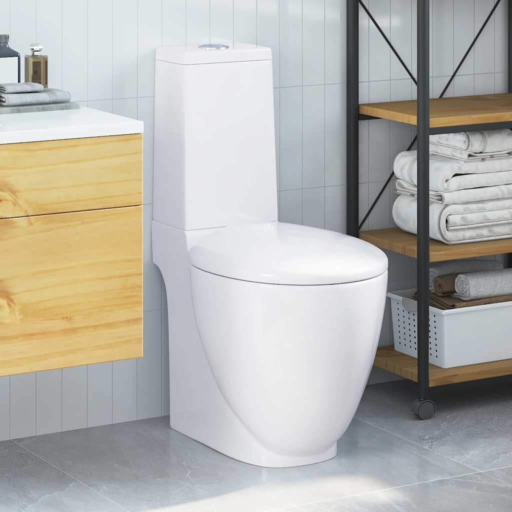 Toilet met afvoer achter keramiek wit is nu te koop bij PeponiXL, paradijselijk wonen!