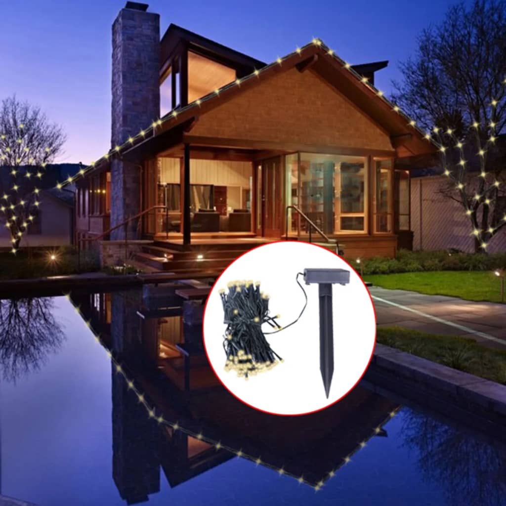 LED-lichtsnoer solar warmwit is nu te koop bij PeponiXL, paradijselijk wonen!