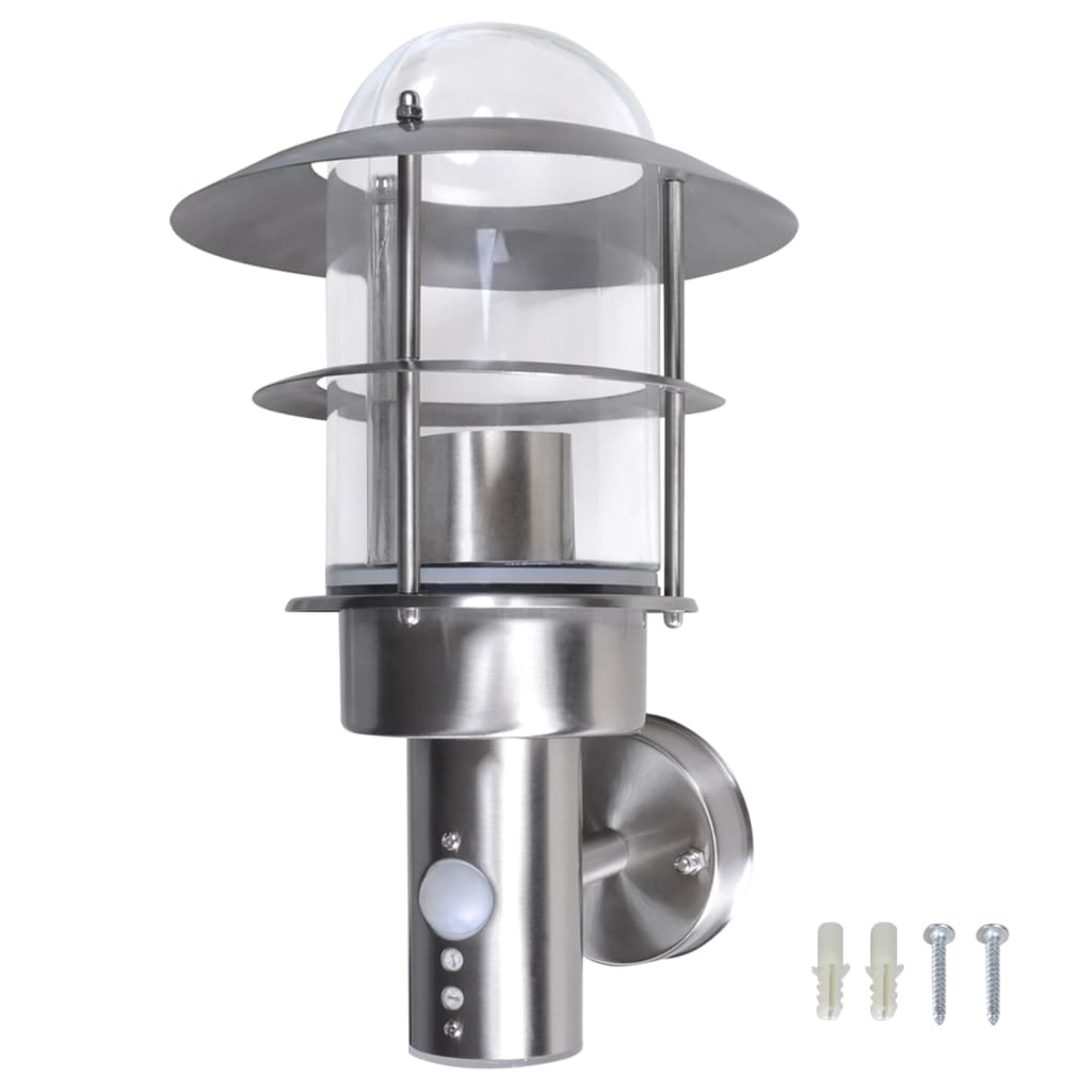 Buitenmuurlamp met bewegingssensor RVS is nu te koop bij PeponiXL, paradijselijk wonen!