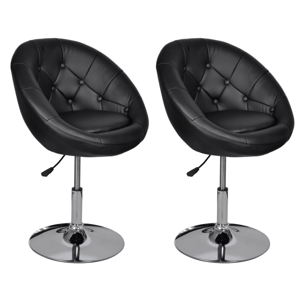 Barstoelen 2 st kunstleer zwart is nu te koop bij PeponiXL, paradijselijk wonen!