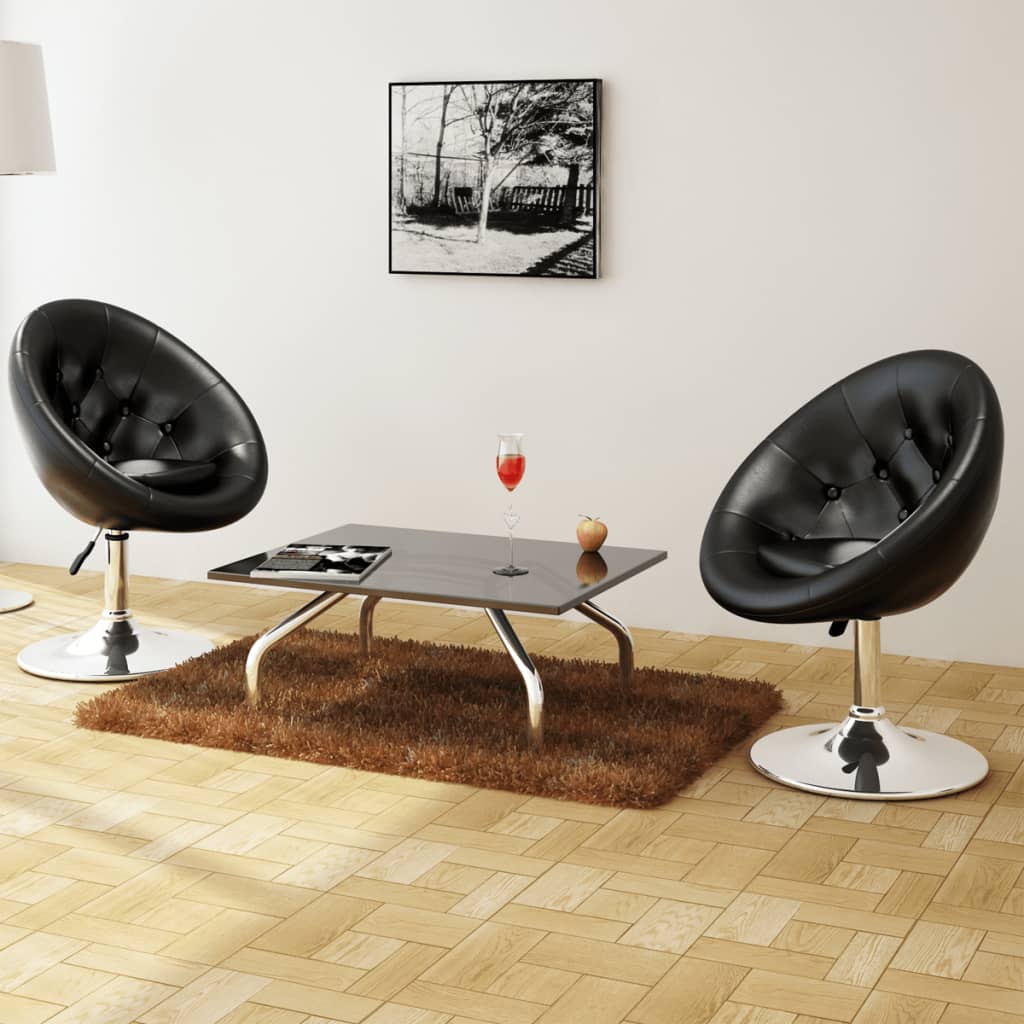 Barstoelen 2 st kunstleer zwart is nu te koop bij PeponiXL, paradijselijk wonen!