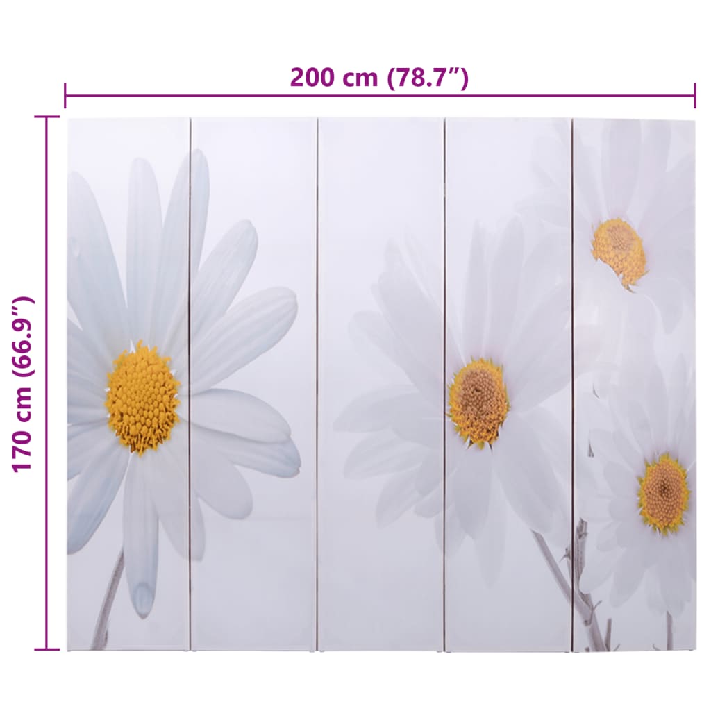 Kamerscherm inklapbaar bloem 200x170 cm is nu te koop bij PeponiXL, paradijselijk wonen!
