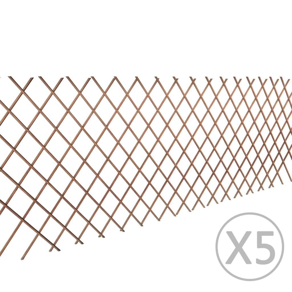 Tuinlatwerk 5 st 180x90 cm wilg is nu te koop bij PeponiXL, paradijselijk wonen!