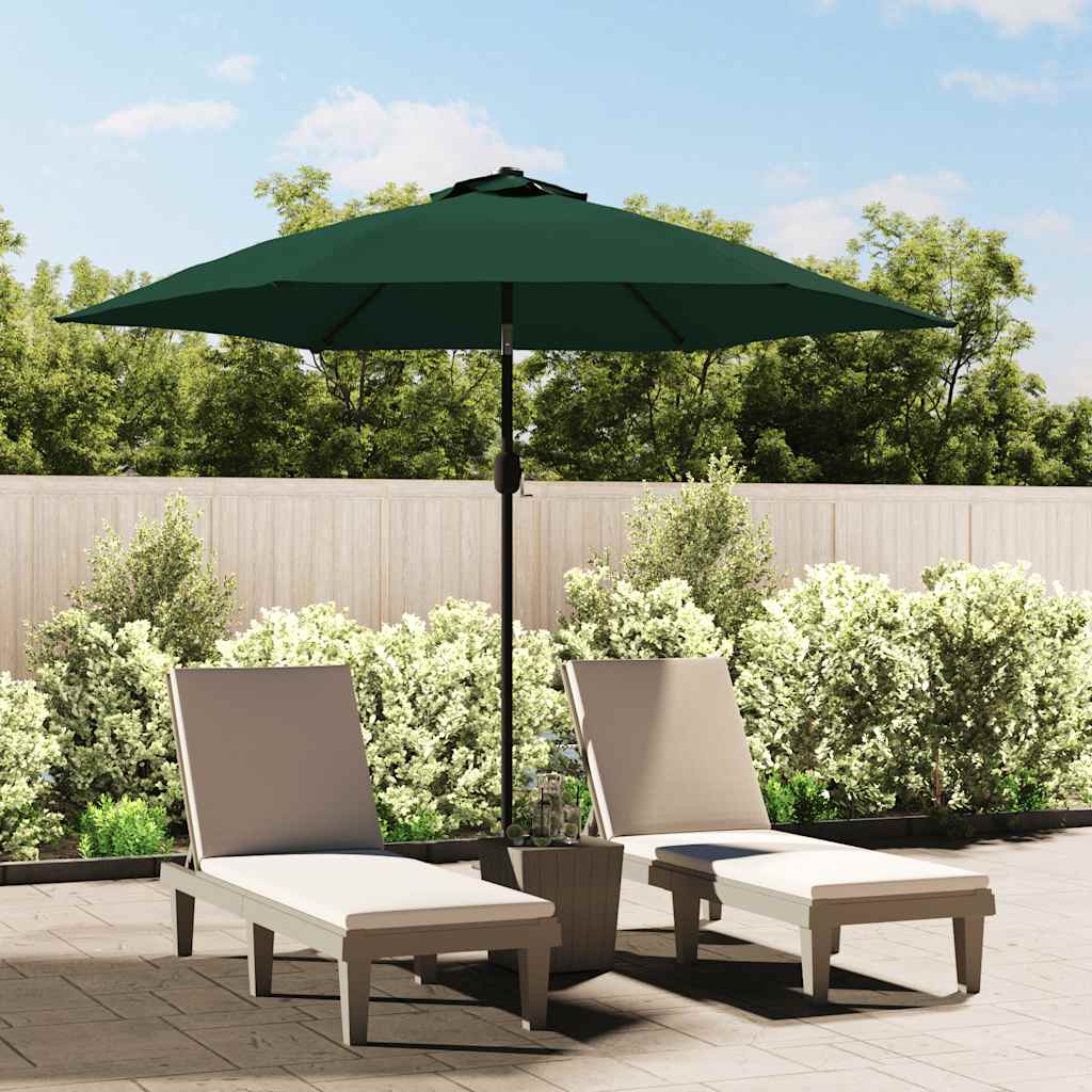 Parasol met stalen paal 3 m groen is nu te koop bij PeponiXL, paradijselijk wonen!