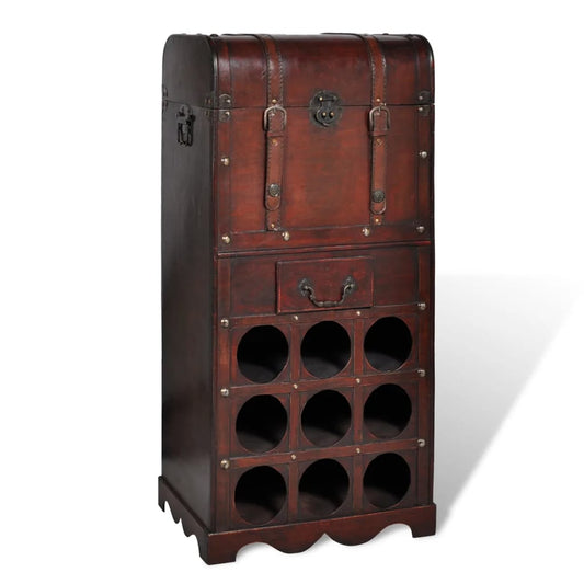 Wijnrek voor 9 flessen met opslag hout is nu te koop bij PeponiXL, paradijselijk wonen!