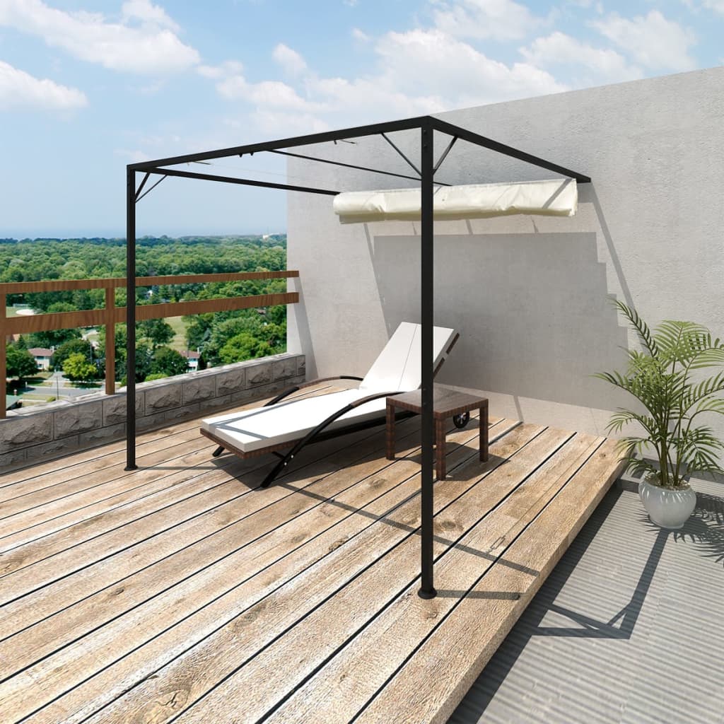 Tuinwandprieel met uittrekbaar dak 3x3x2,3 m is nu te koop bij PeponiXL, paradijselijk wonen!