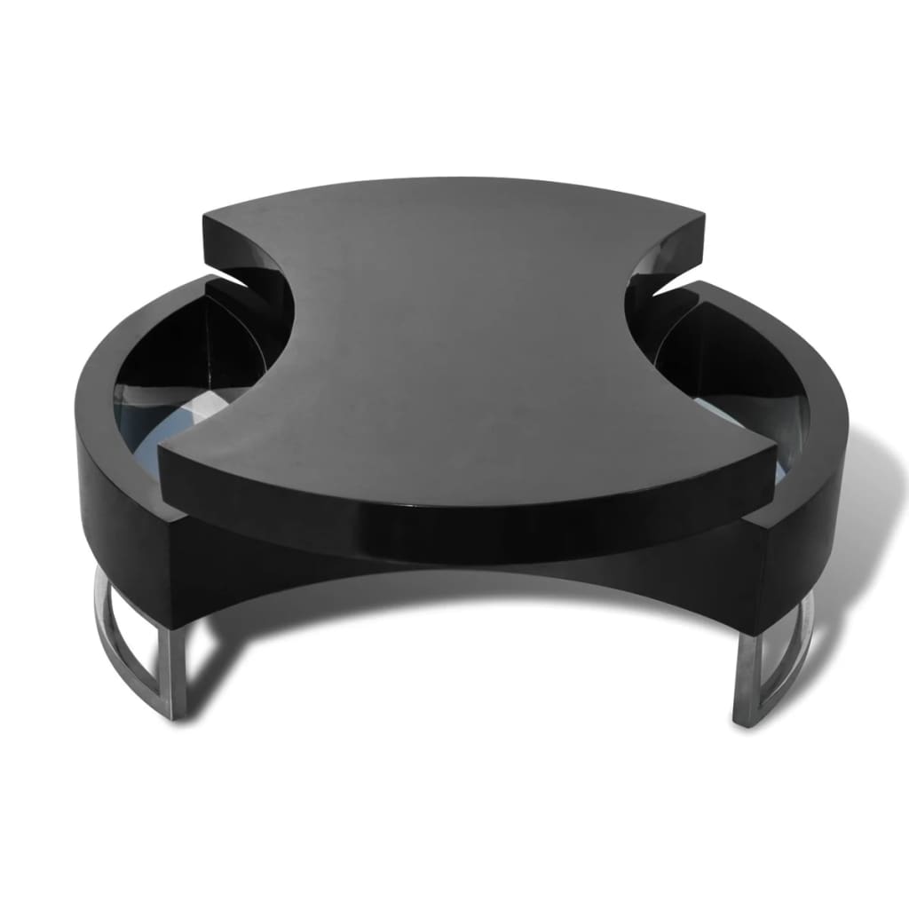 Salontafel met aanpasbare vorm hoogglans zwart is nu te koop bij PeponiXL, paradijselijk wonen!