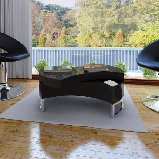 Salontafel met aanpasbare vorm hoogglans zwart is nu te koop bij PeponiXL, paradijselijk wonen!