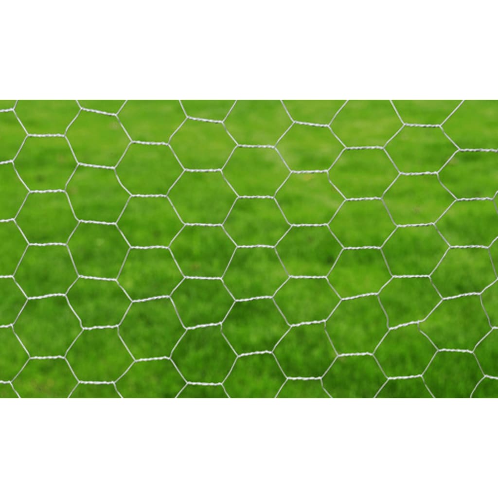 Kippengaas 25x0,5 m gegalvaniseerd staal zilverkleurig is nu te koop bij PeponiXL, paradijselijk wonen!