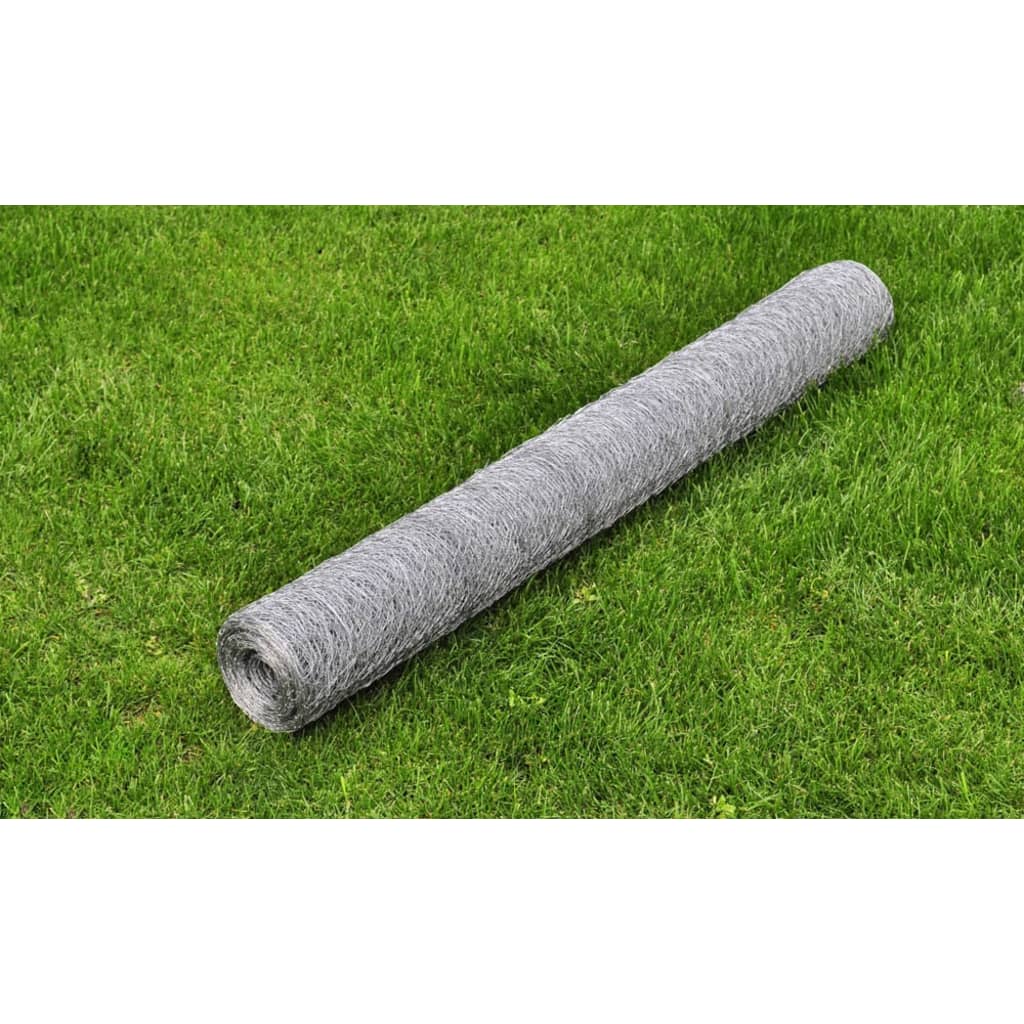 Kippengaas 25x0,5 m gegalvaniseerd staal zilverkleurig is nu te koop bij PeponiXL, paradijselijk wonen!