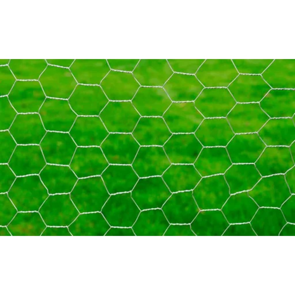 Kippengaas 25x0,75 m gegalvaniseerd staal zilverkleurig is nu te koop bij PeponiXL, paradijselijk wonen!