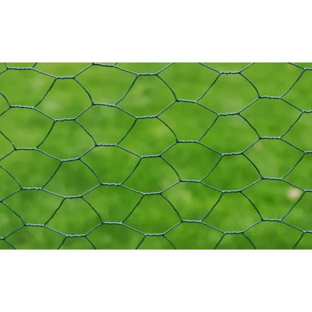 Kippengaas 25x0,75 m staal met PVC-coating groen is nu te koop bij PeponiXL, paradijselijk wonen!
