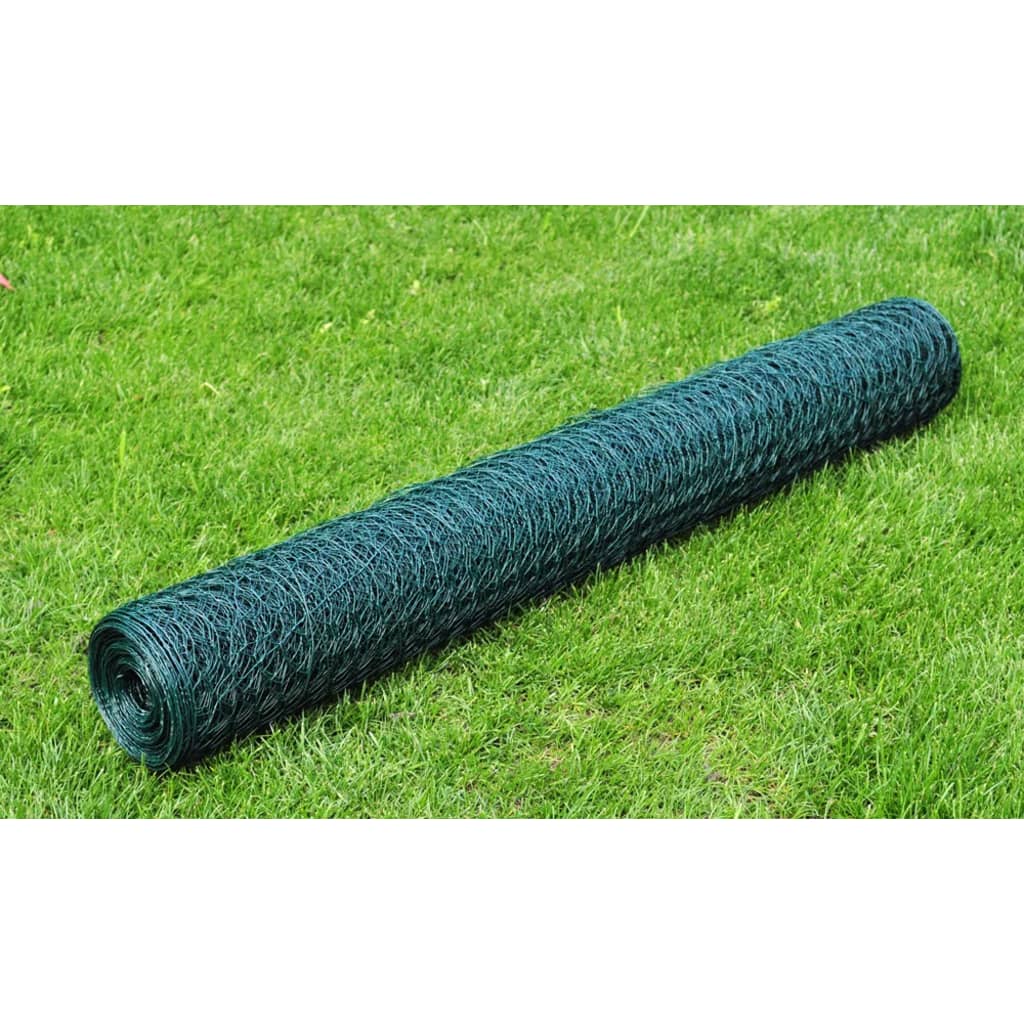 Kippengaas 25x1 m met PVC-coating groen is nu te koop bij PeponiXL, paradijselijk wonen!