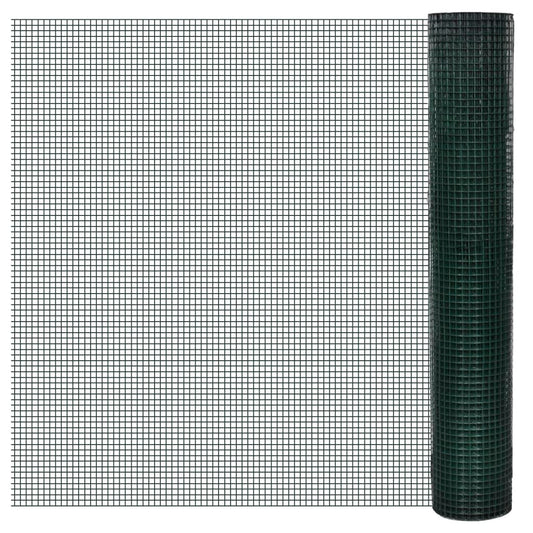 Kippengaas 10x1 m gegalvaniseerd staal met PVC-coating groen is nu te koop bij PeponiXL, paradijselijk wonen!