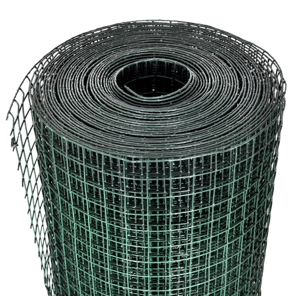 Kippengaas 25x1 m gegalvaniseerd staal met PVC-coating groen is nu te koop bij PeponiXL, paradijselijk wonen!