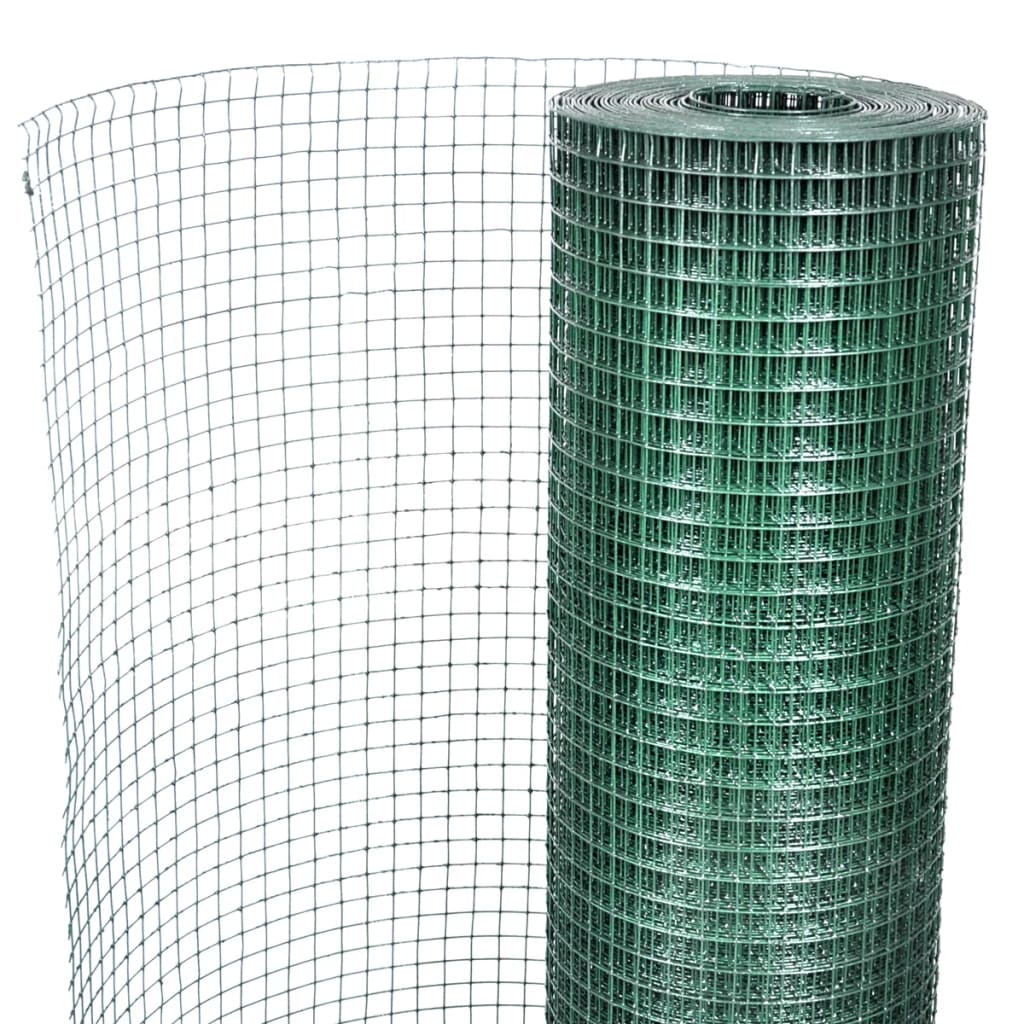 Kippengaas 25x1 m gegalvaniseerd staal met PVC-coating groen is nu te koop bij PeponiXL, paradijselijk wonen!