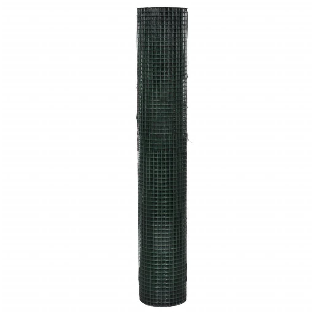 Kippengaas 25x1 m gegalvaniseerd staal met PVC-coating groen is nu te koop bij PeponiXL, paradijselijk wonen!