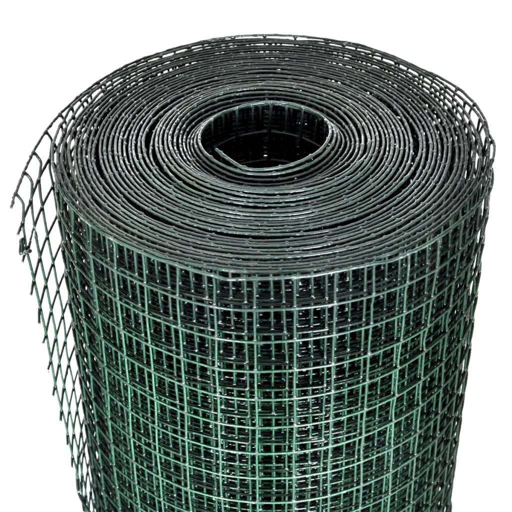 Kippengaas 25x1 m gegalvaniseerd staal met PVC-coating groen is nu te koop bij PeponiXL, paradijselijk wonen!