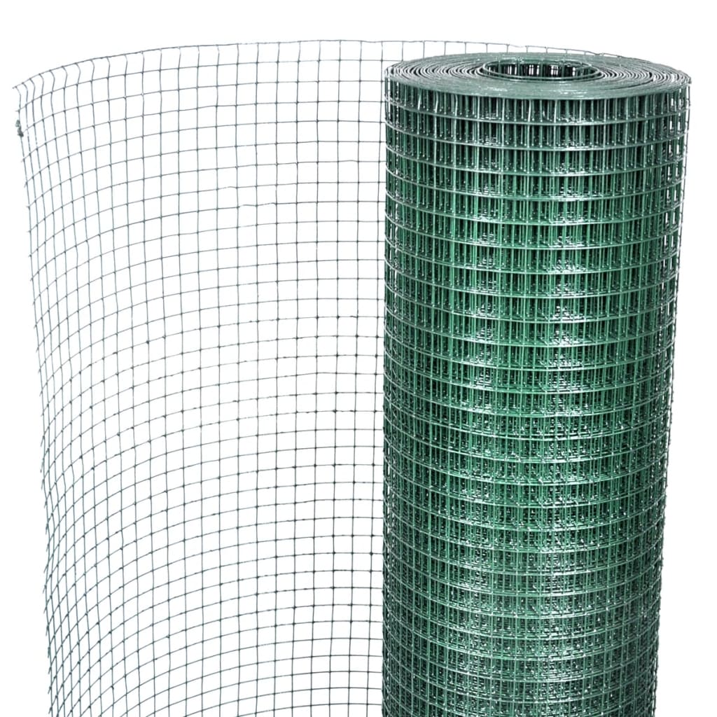 Kippengaas 25x1 m gegalvaniseerd staal met PVC-coating groen is nu te koop bij PeponiXL, paradijselijk wonen!