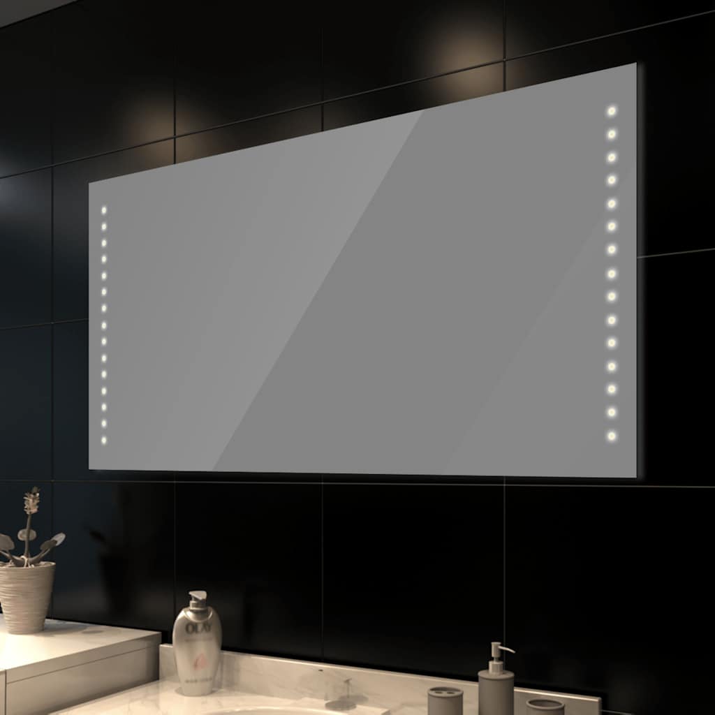 Badkamerspiegel met LEDs 100x60 cm is nu te koop bij PeponiXL, paradijselijk wonen!