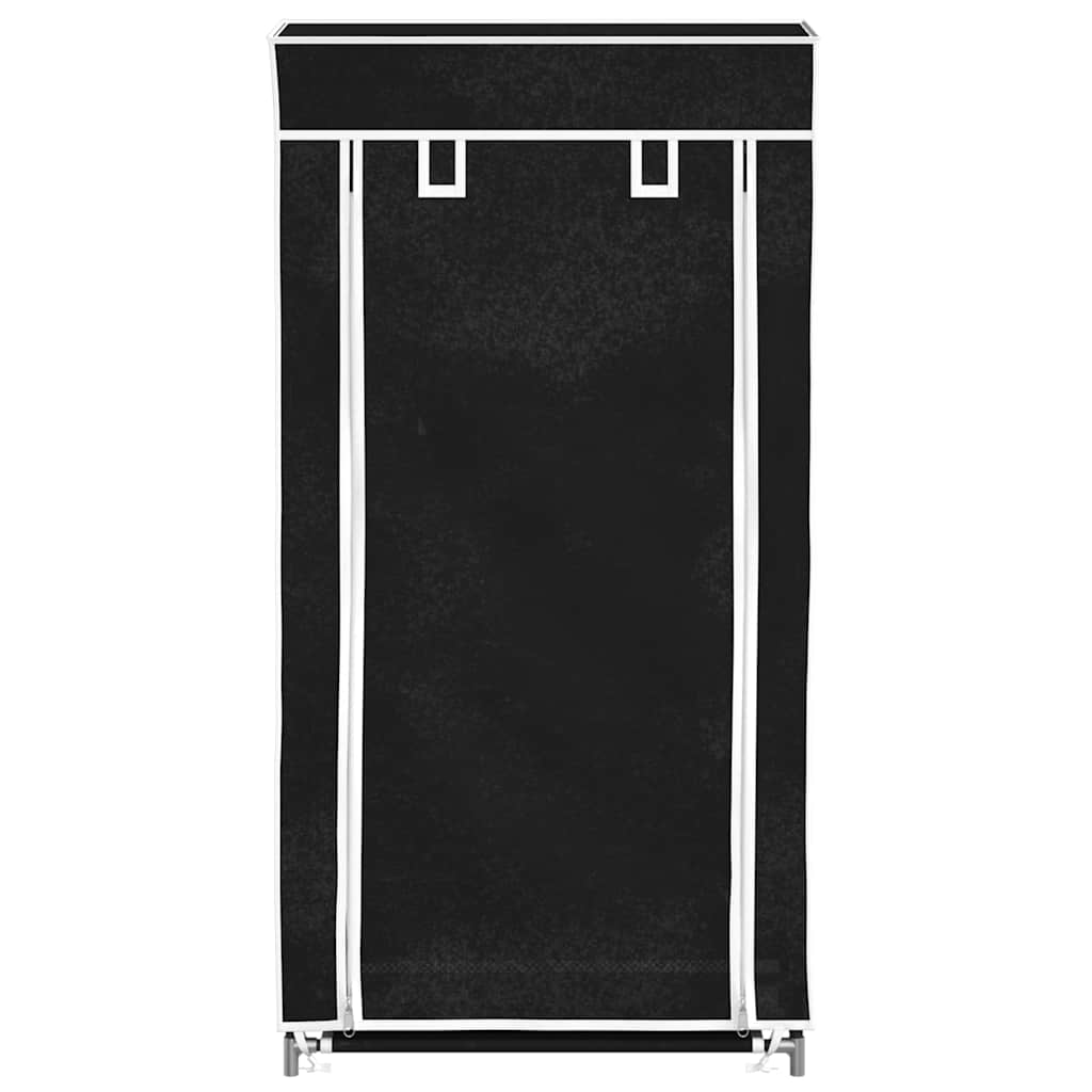 Schoenenkast met hoes 58x28x106 stof zwart is nu te koop bij PeponiXL, paradijselijk wonen!