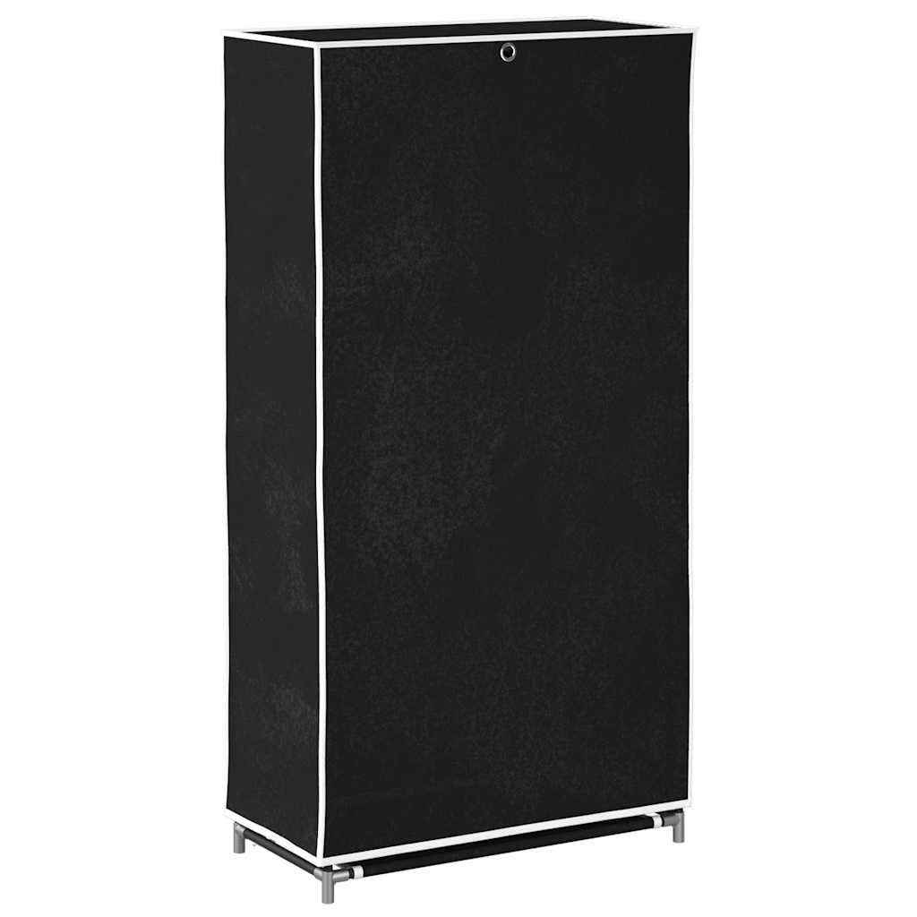 Schoenenkast met hoes 58x28x106 stof zwart is nu te koop bij PeponiXL, paradijselijk wonen!