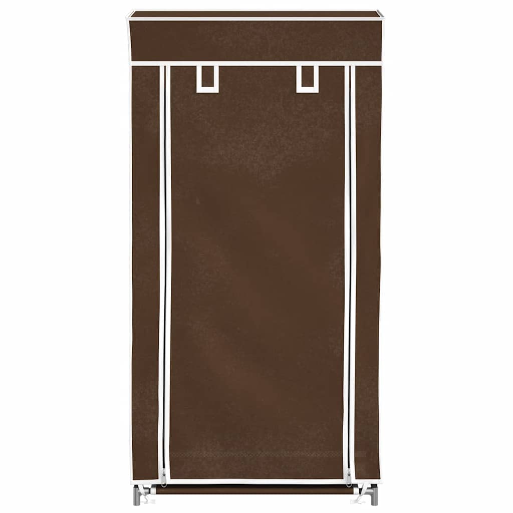 Stoffen schoenenrek met hoes 58 x 28 x 106 cm bruin is nu te koop bij PeponiXL, paradijselijk wonen!