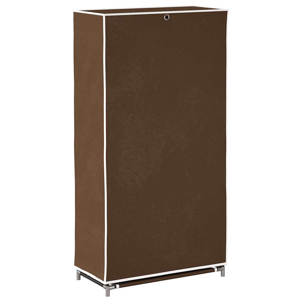 Stoffen schoenenrek met hoes 58 x 28 x 106 cm bruin is nu te koop bij PeponiXL, paradijselijk wonen!