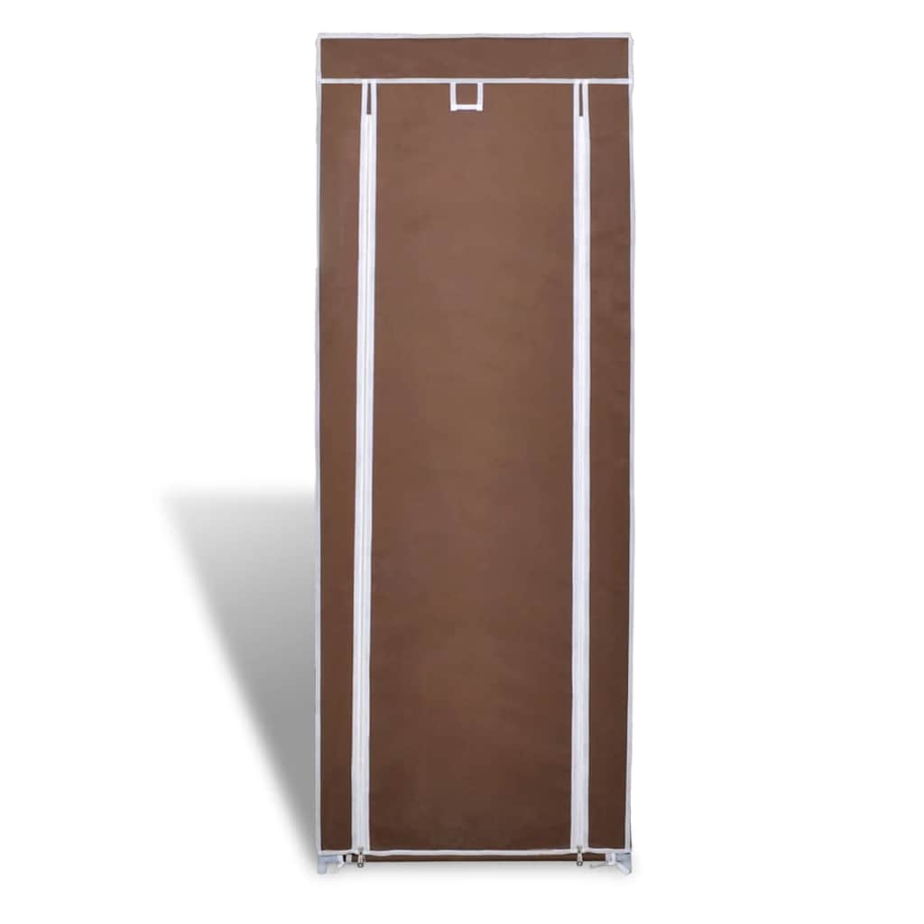 Stoffen schoenenrek met hoes 162 x 57 x 29 cm bruin is nu te koop bij PeponiXL, paradijselijk wonen!