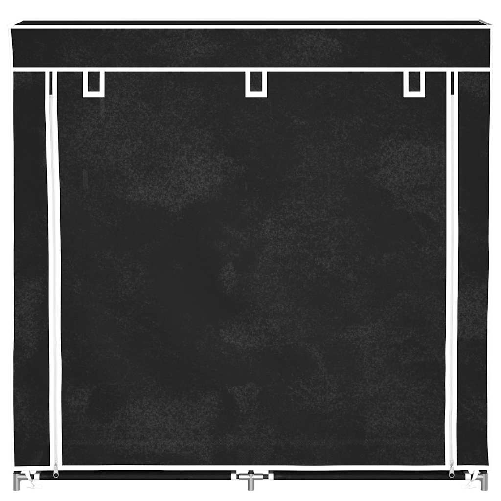 Schoenenkast met hoes 115x28x110 stof zwart is nu te koop bij PeponiXL, paradijselijk wonen!