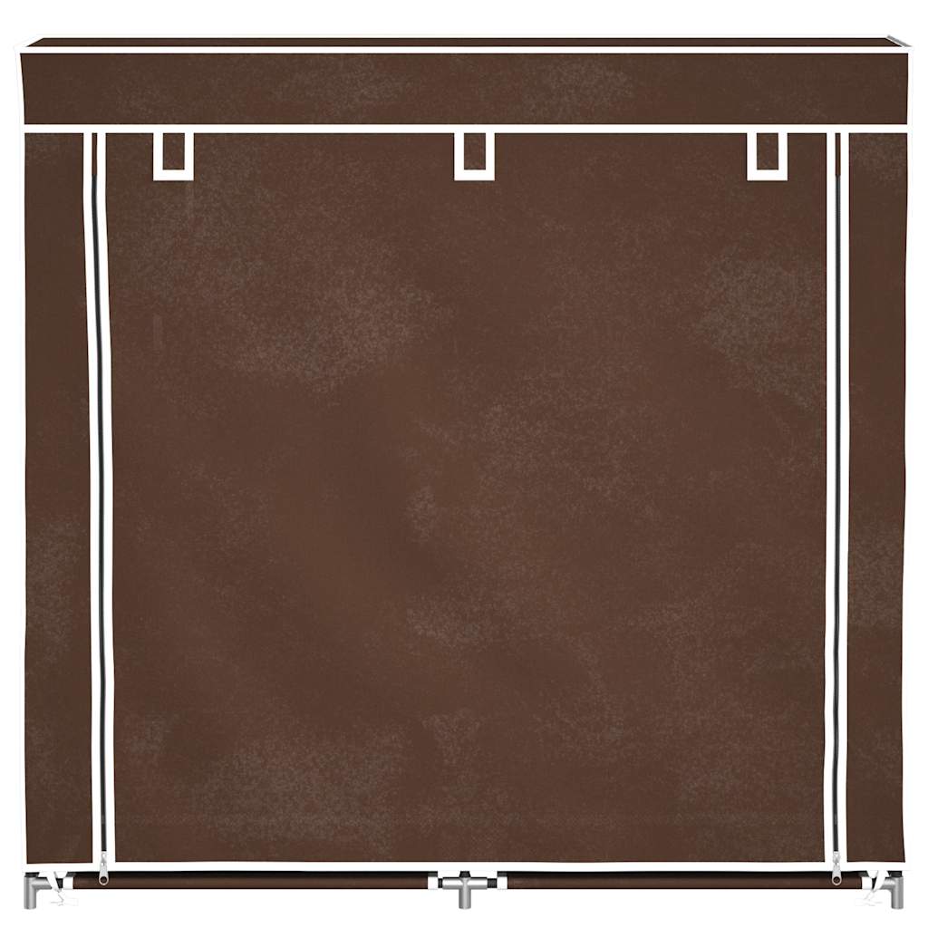 Schoenenkast met hoes 115x28x110 stof bruin is nu te koop bij PeponiXL, paradijselijk wonen!