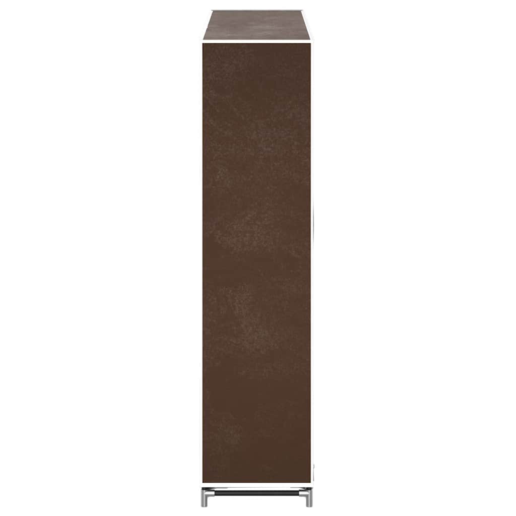 Schoenenkast met hoes 115x28x110 stof bruin is nu te koop bij PeponiXL, paradijselijk wonen!