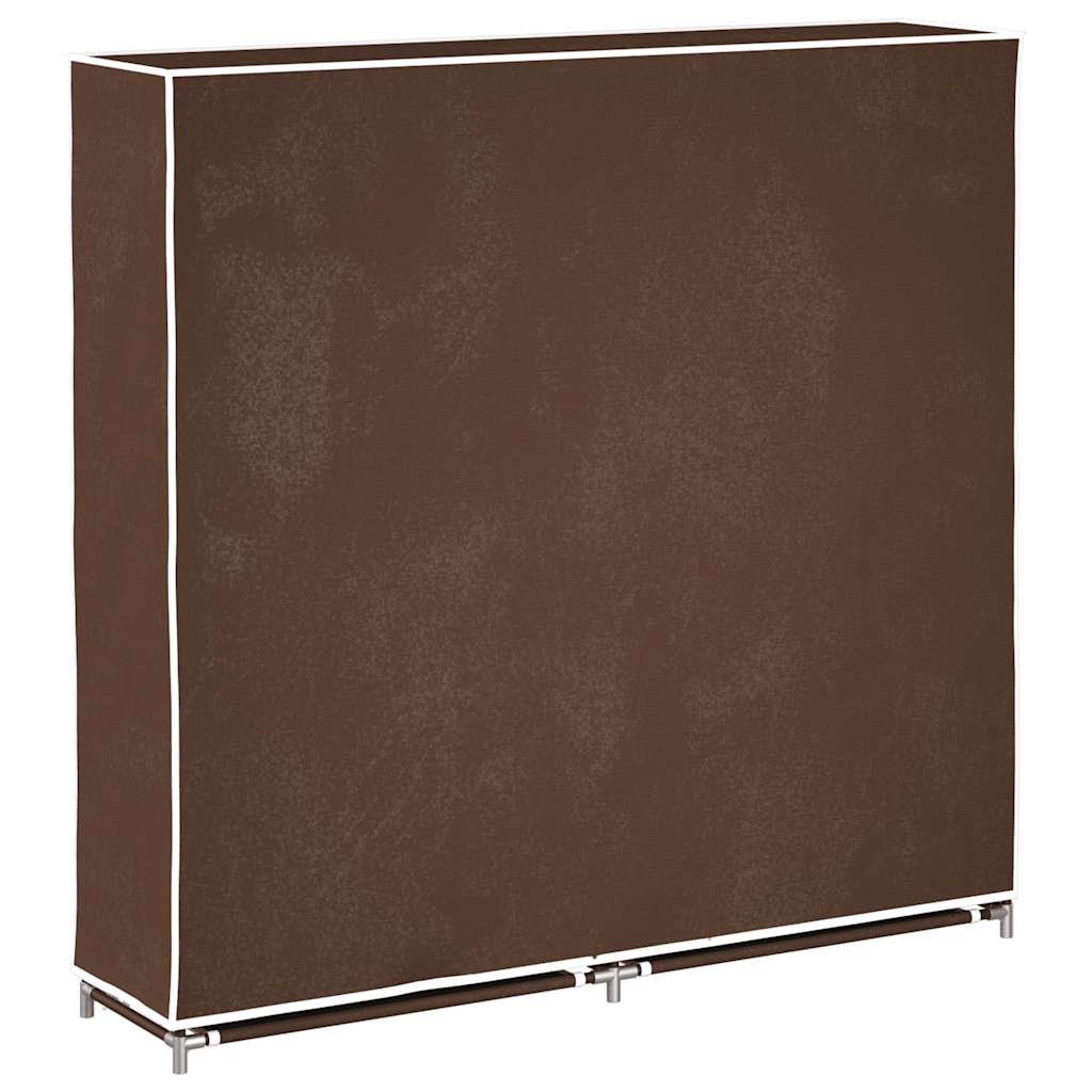 Schoenenkast met hoes 115x28x110 stof bruin is nu te koop bij PeponiXL, paradijselijk wonen!