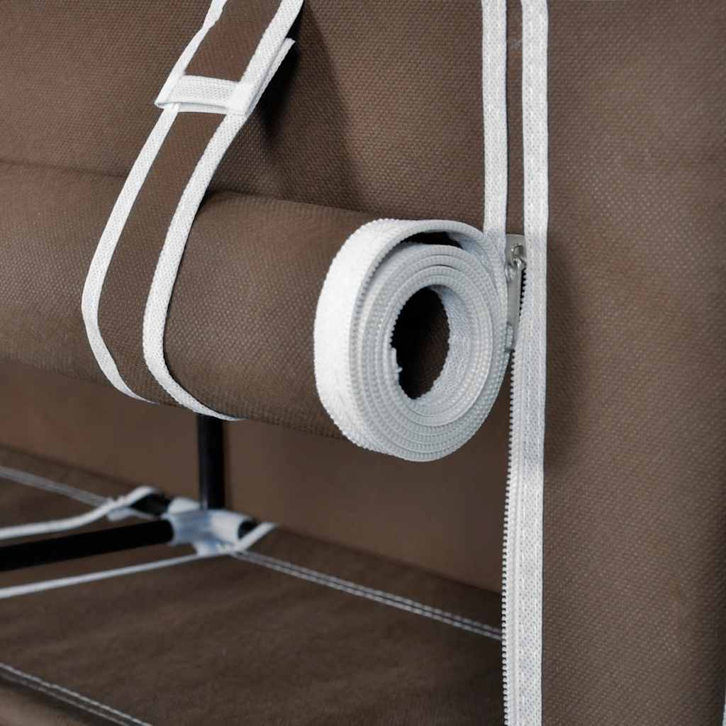 Schoenenkast met hoes 115x28x110 stof bruin is nu te koop bij PeponiXL, paradijselijk wonen!