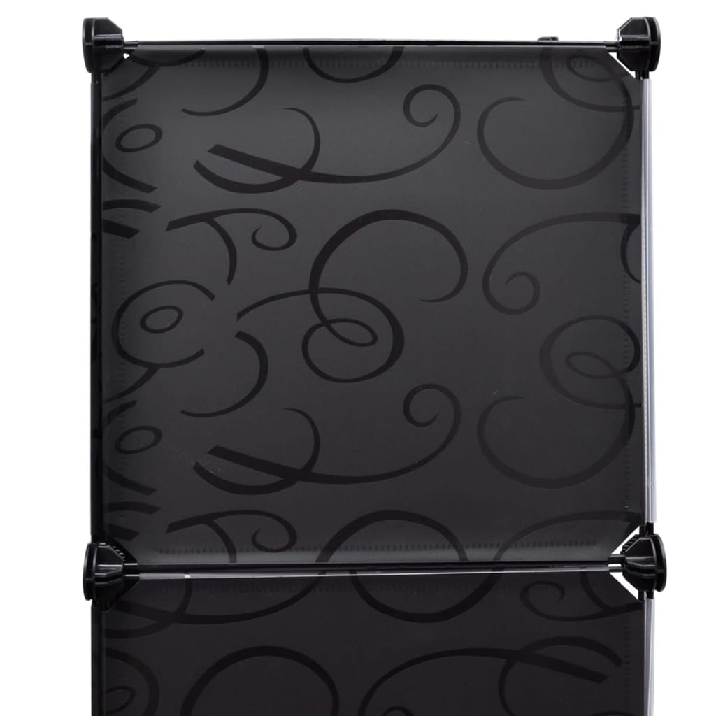 Kast met 9 vakken modulair 109x36,5x143 cm zwart en wit is nu te koop bij PeponiXL, paradijselijk wonen!