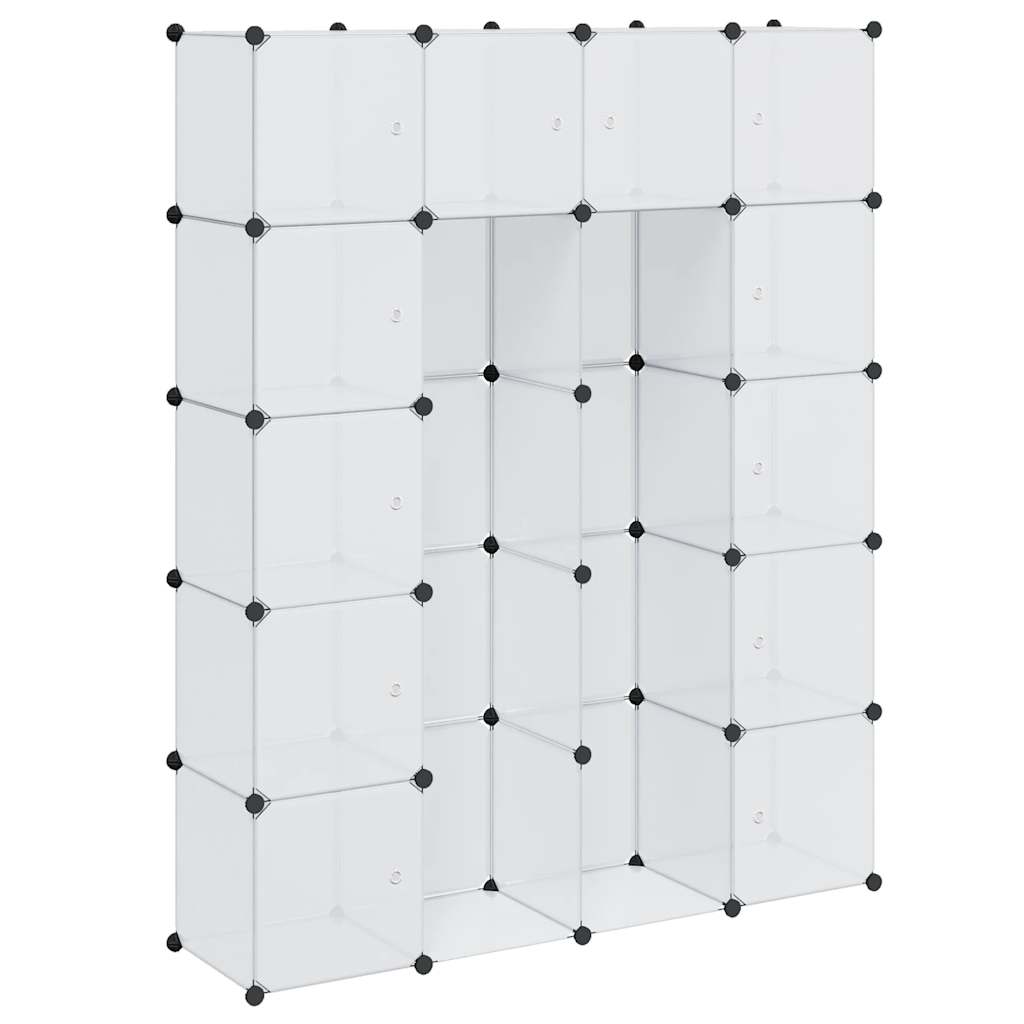 Modulaire kast met 14 compartimenten wit 37 x 146 x 180,5 cm is nu te koop bij PeponiXL, paradijselijk wonen!
