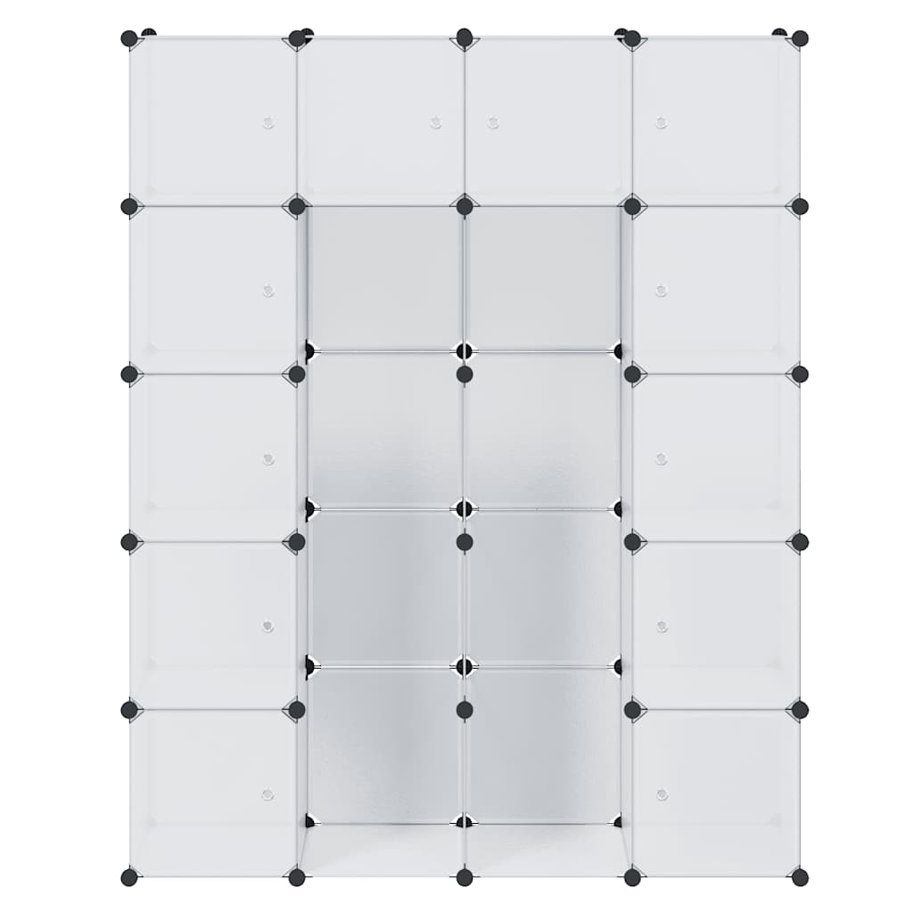 Modulaire kast met 14 compartimenten wit 37 x 146 x 180,5 cm is nu te koop bij PeponiXL, paradijselijk wonen!
