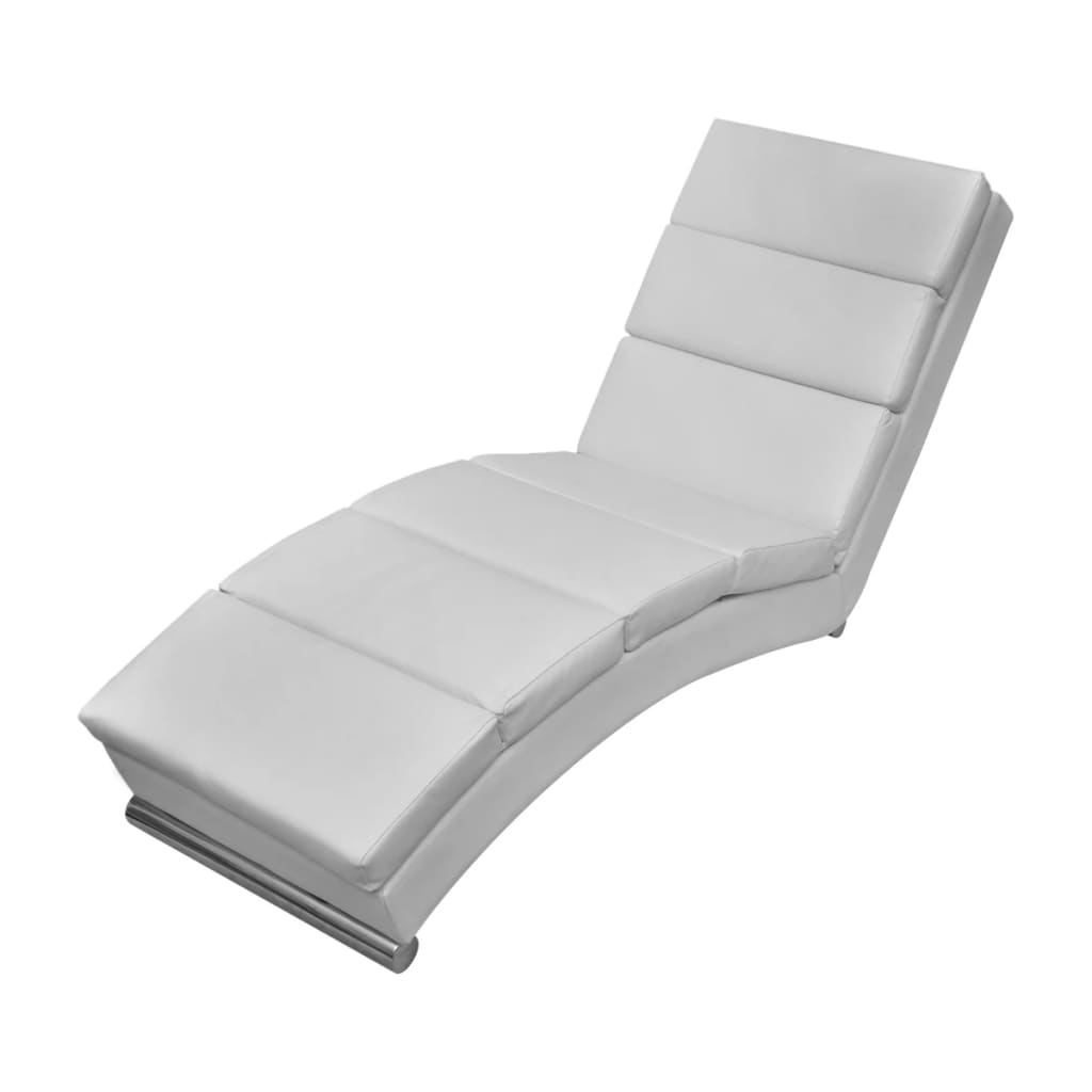 Chaise longue kunstleer wit is nu te koop bij PeponiXL, paradijselijk wonen!