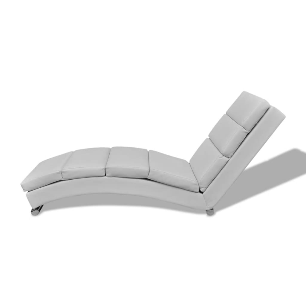 Chaise longue kunstleer wit is nu te koop bij PeponiXL, paradijselijk wonen!