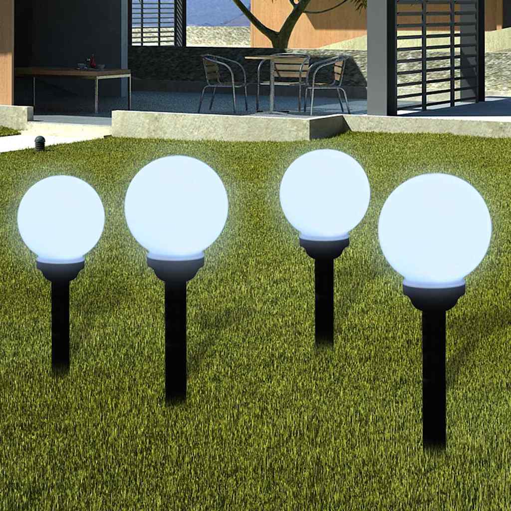 Tuinpadlampen 4 st met grondpin LED 15 cm