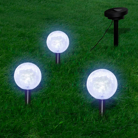 Solarbollampen 3 st LED met grondankers en zonnepaneel is nu te koop bij PeponiXL, paradijselijk wonen!