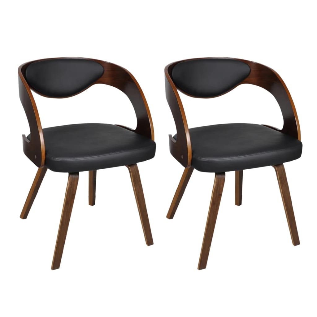 Eetkamerstoelen 2 st kunstleer bruin is nu te koop bij PeponiXL, paradijselijk wonen!