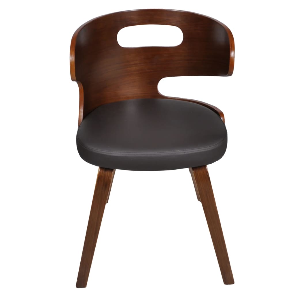 Eetkamerstoelen 2 st kunstleer bruin is nu te koop bij PeponiXL, paradijselijk wonen!