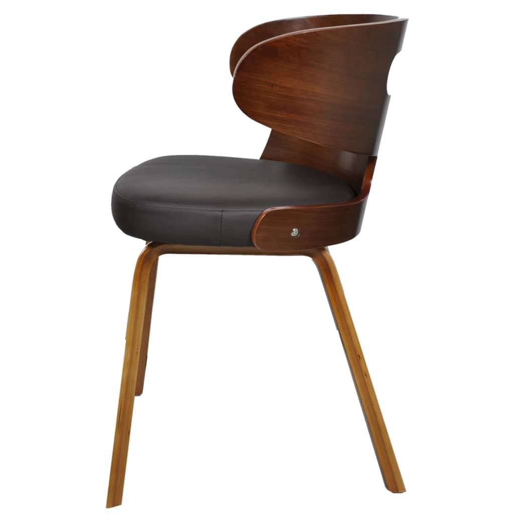 Eetkamerstoelen 2 st kunstleer bruin is nu te koop bij PeponiXL, paradijselijk wonen!
