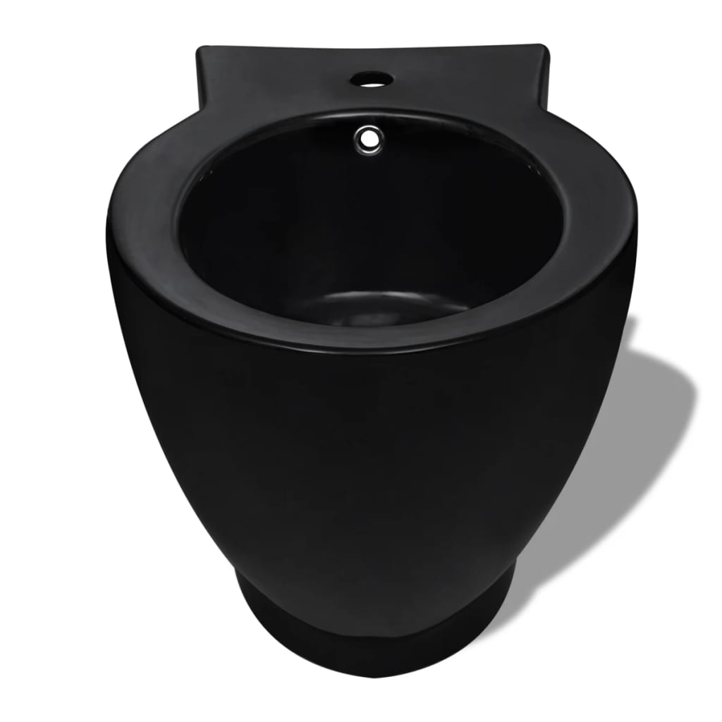 Ronde staande keramieken bidet (zwart) is nu te koop bij PeponiXL, paradijselijk wonen!