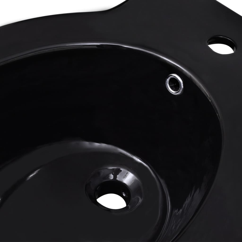 Ronde staande keramieken bidet (zwart) is nu te koop bij PeponiXL, paradijselijk wonen!