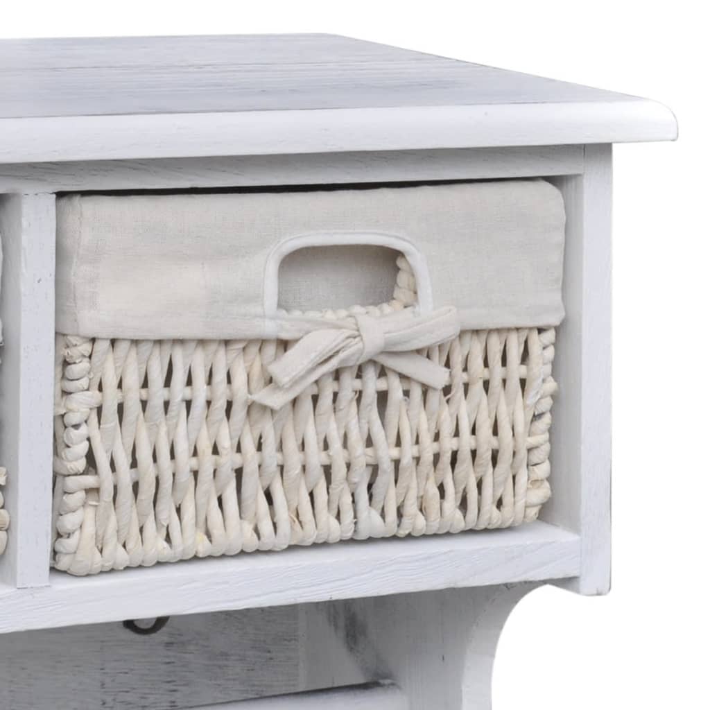 Wandschap 60x23,5x33 cm paulowniahout wit is nu te koop bij PeponiXL, paradijselijk wonen!