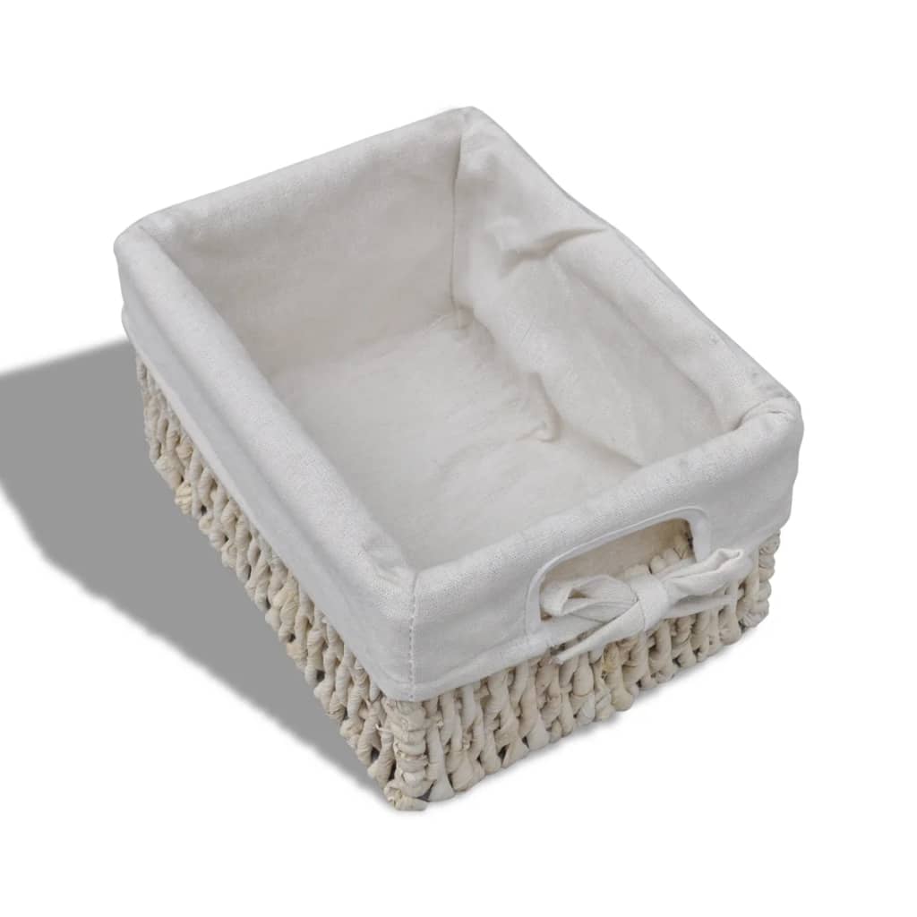 Opbergkast met 4 weefmanden hout wit is nu te koop bij PeponiXL, paradijselijk wonen!